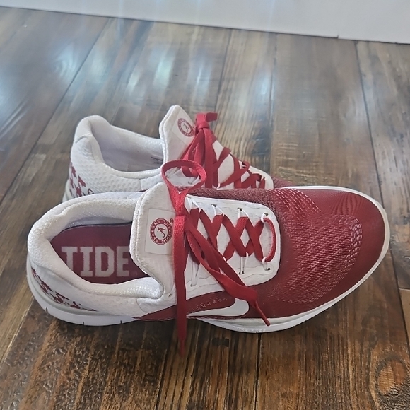 Nike Alabama Football Roll Tide Crimson and White Sneakers - Picture 4 of 10